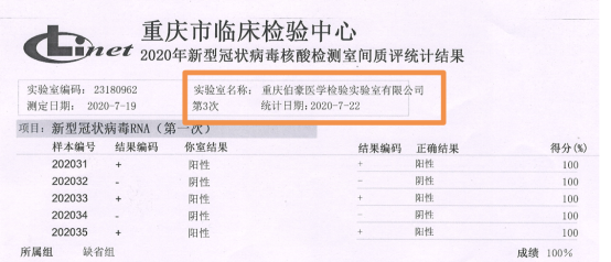 重庆QY球友会生物新冠病毒检测